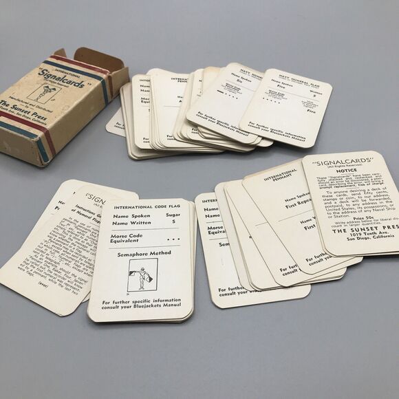 Signal Int’l Merchant Marine Navy Flash Cards - Picture 4 of 8